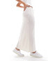 Фото #4 товара Stradivarius linen look maxi slip skirt in natural