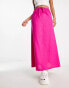 Фото #2 товара COLLUSION low rise linen beach skirt in pink