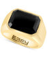 ფოტო #1 პროდუქტის EFFY® Men's Onyx Ring in 14k Gold-Plated Sterling Silver