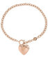 18K Rose Gold-Plated Knot Heart Bracelet