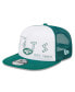Фото #1 товара Men's White, Green New York Jets Banger 9FIFTY Trucker Snapback Hat