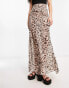 Фото #2 товара Reclaimed Vintage chiffon maxi skirt in animal print