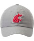 Фото #3 товара Men's Gray Washington State Cougars Primary Logo Staple Adjustable Hat