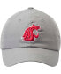 ფოტო #3 პროდუქტის Men's Gray Washington State Cougars Primary Logo Staple Adjustable Hat