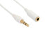 Фото #1 товара InLine Audio Cable 3.5mm M/F - Stereo - white/gold 1m