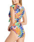 Фото #2 товара Rod Beattie 299219 Night Safari Cap Sleeve One-Piece Swimsuit Size 12