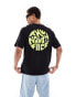 The North Face backprint circle logo t-shirt in lime