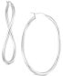 ფოტო #1 პროდუქტის Wavy Hoop Earrings in 18k Gold over Sterling Silver or Sterling Silver