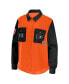 Фото #3 товара Свитшот и толстовка женские WEAR by Erin Andrews Orange, Black Philadelphia Flyers Colorblock Button-Up Shirt Jacket