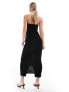 Фото #3 товара SNDYS bandeau cut out detail midaxi dress in black