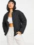 Фото #4 товара Pieces Petite belted padded bomber jacket in black