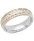 Фото #2 товара Кольцо Macy's Chevron Two-Tone Wedding Band