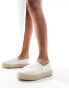 South Beach frayed espadrilles in cream