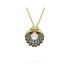 Фото #3 товара Swarovski crystal Swarovski Imitation Pearl, Shell, White, Gold-Tone Idyllia Y Pendant Necklace