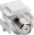 Goobay 79933 - Flat - White - Coaxial - F connector - Female - Female