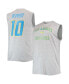 Фото #4 товара Men's Justin Herbert Heathered Gray Los Angeles Chargers Big and Tall Player Name and Number Muscle Tank Top