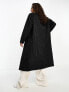 Фото #5 товара ASOS DESIGN Petite oversized dad coat in black pinstripe