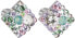Gentle square earrings with crystals 31169.3 Sakura