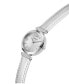 Фото #4 товара Часы Guess Women's Silver-Tone Leather Watch