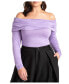 ფოტო #1 პროდუქტის Plus Size Off The Shoulder Top