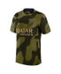 Фото #2 товара Men's Olive Paris Saint-Germain 2023/24 Academy Pro Pre-Match Top