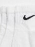 Фото #3 товара Nike Training 3 pack unisex ankle socks in white