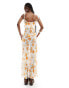 Kiss The Sky sheer floral 90's maxi cowl slip dress