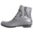 Sperry Saltwater Metallic Camouflage Duck Womens Grey, Silver Casual Boots STS8