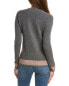 Фото #2 товара Kier+J Tie Neck Wool & Cashmere-Blend Sweater Women's