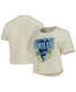 Фото #2 товара Women's Cream North Carolina Tar Heels Taylor Animal Print Cropped T-shirt