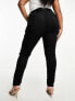 ASOS DESIGN Curve push up skinny jeans in black - BLACK