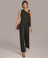 ფოტო #1 პროდუქტის Women's Asymmetric-Neck Sleeveless Jumpsuit