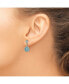 ფოტო #3 პროდუქტის Stainless Steel Reconstructed Turquoise Dangle Earrings