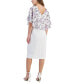 ფოტო #2 პროდუქტის Women's Printed Chiffon Cape Overlay Midi Dress