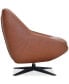 Фото #3 товара Kathya 30" Leather Swivel Accent Chair, Created for Macy's