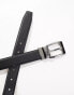 River Island reversible suedette belt in black