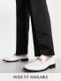 Фото #1 товара ASOS DESIGN loafers in white patent faux leather