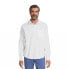 Фото #1 товара George Poplin Casual Button-Up Shirt Men's Medium White Long Sleeve Collared