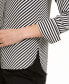 ფოტო #5 პროდუქტის Petite Striped Covered-Placket Long-Sleeve Top