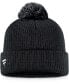 Фото #3 товара Men's Black Vegas Golden Knights Core Primary Logo Cuffed Knit Hat with Pom