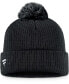 ფოტო #3 პროდუქტის Men's Black Vegas Golden Knights Core Primary Logo Cuffed Knit Hat with Pom