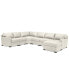 Фото #8 товара Radley 141" 6-Pc. Leather Wedge Modular Chaise Sectional, Created for Macy's