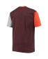 Фото #4 товара Men's Brown, Orange Cleveland Browns Big and Tall Colorblocked T-shirt