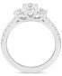 ფოტო #4 პროდუქტის Diamond Three Stone Engagement Ring (1/2 ct. t.w.) in 14k White Gold