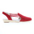 David Tate Zena Womens Red Narrow Suede Slip On Slingback Flats Shoes 9.5