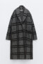 Check knit jacquard coat