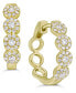 ფოტო #1 პროდუქტის Diamond Halo Small Hoop Earrings (1/2 ct. t.w.)