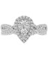 ფოტო #5 პროდუქტის Diamond Teardrop Cluster Bridal Set (3/4 ct. t.w.) in 14k White, Yellow or Rose Gold