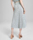 Фото #4 товара Women's Floral Print Plisse Midi Skirt, Created for Macy's