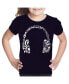 ფოტო #1 პროდუქტის Big Girl's Word Art T-shirt - Music Note Headphones